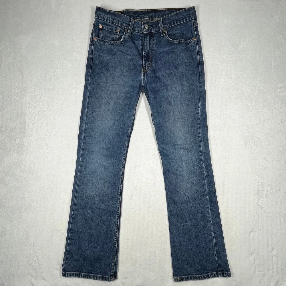 Levi's 527 Slim Bootcut Jeans Mens 33x32 (Fits 32x31) Blue Medium Wash Denim